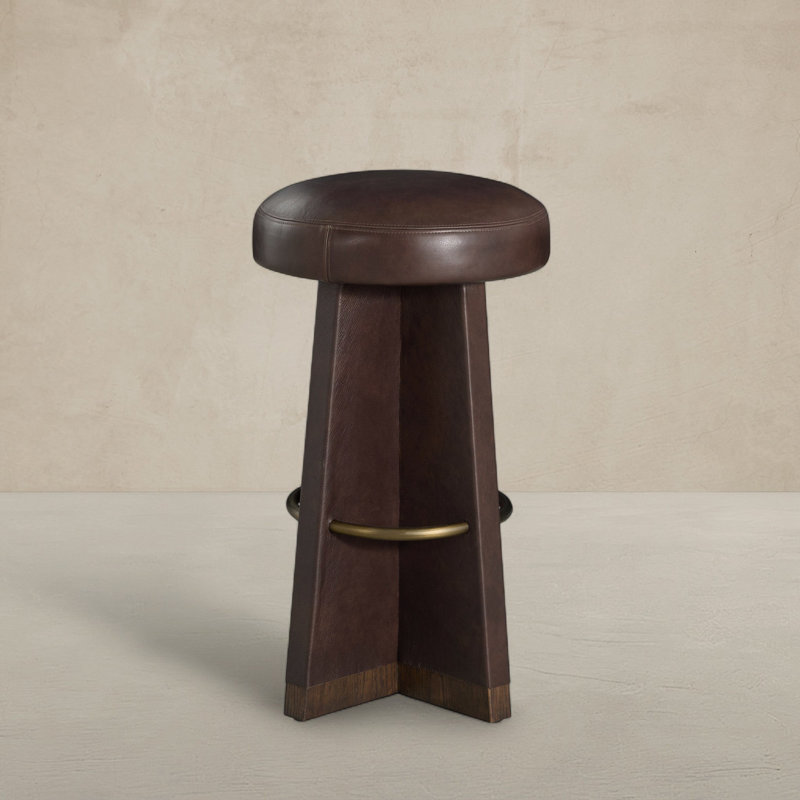 Plateau Leather Swivel Stool, Dusk, Bar Stool (30” Seat Height)