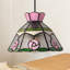 Mini-luminaire suspendu en verre coloré 1 lumière 7,87 pouces