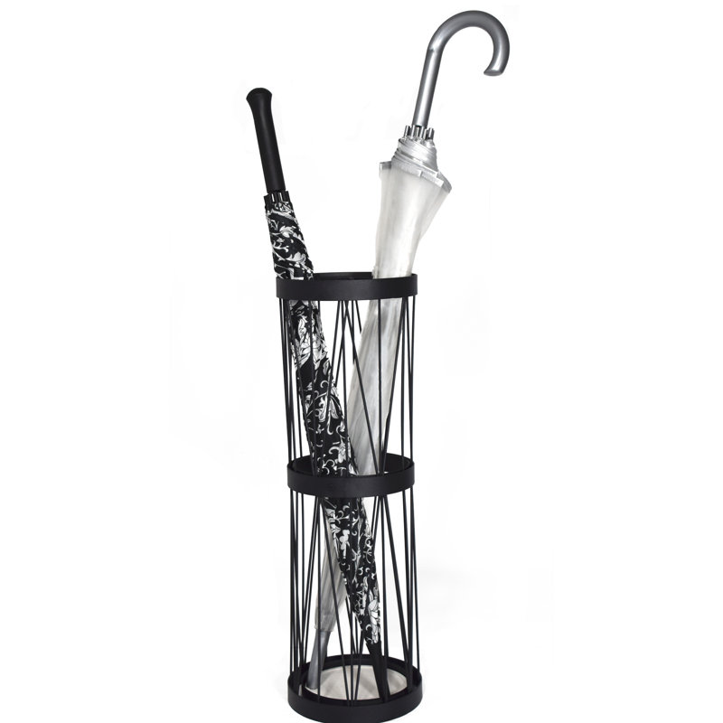 Barrett Metal Freestanding Umbrella Stand, Black
