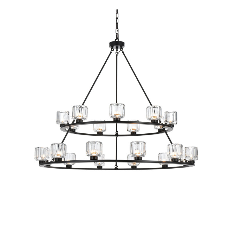 Lustre à deux niveaux Enrique , Noir, noir, noir, noir