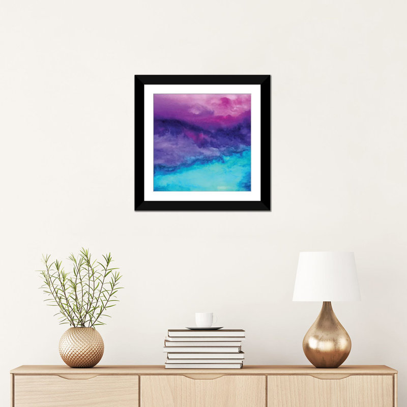 « the sound », reproduction sur toile, Papier avec cadre noir, Blanc, H 16 po x l 16 po x P 1 po