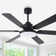 Barbaraann Industrial 60-Inch Large LED Ceiling Fan with Light Kit And Remote