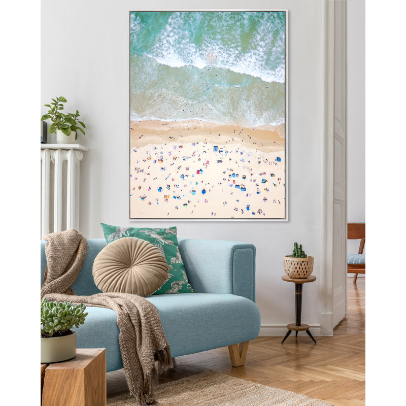 «Summer Heat» par Yaffa G - reproduction sur toile, Cadre blanc, H 41 po x l 30 po