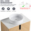 Meuble-lavabo de 30 po avec lavabo d'art en céramique, dalle de pierre artificielle et mécanisme de porte à fermeture en douceur pour un espace moderne à 2 charnières