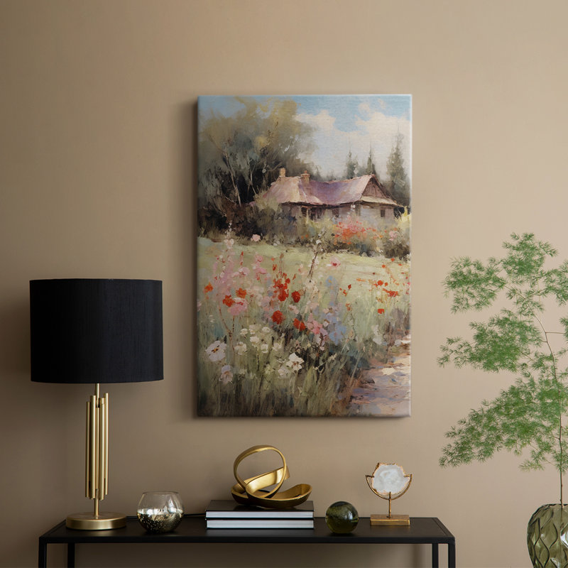 Paysage rétro XCIX - galerie Cavas, H 18 po x l 12 po