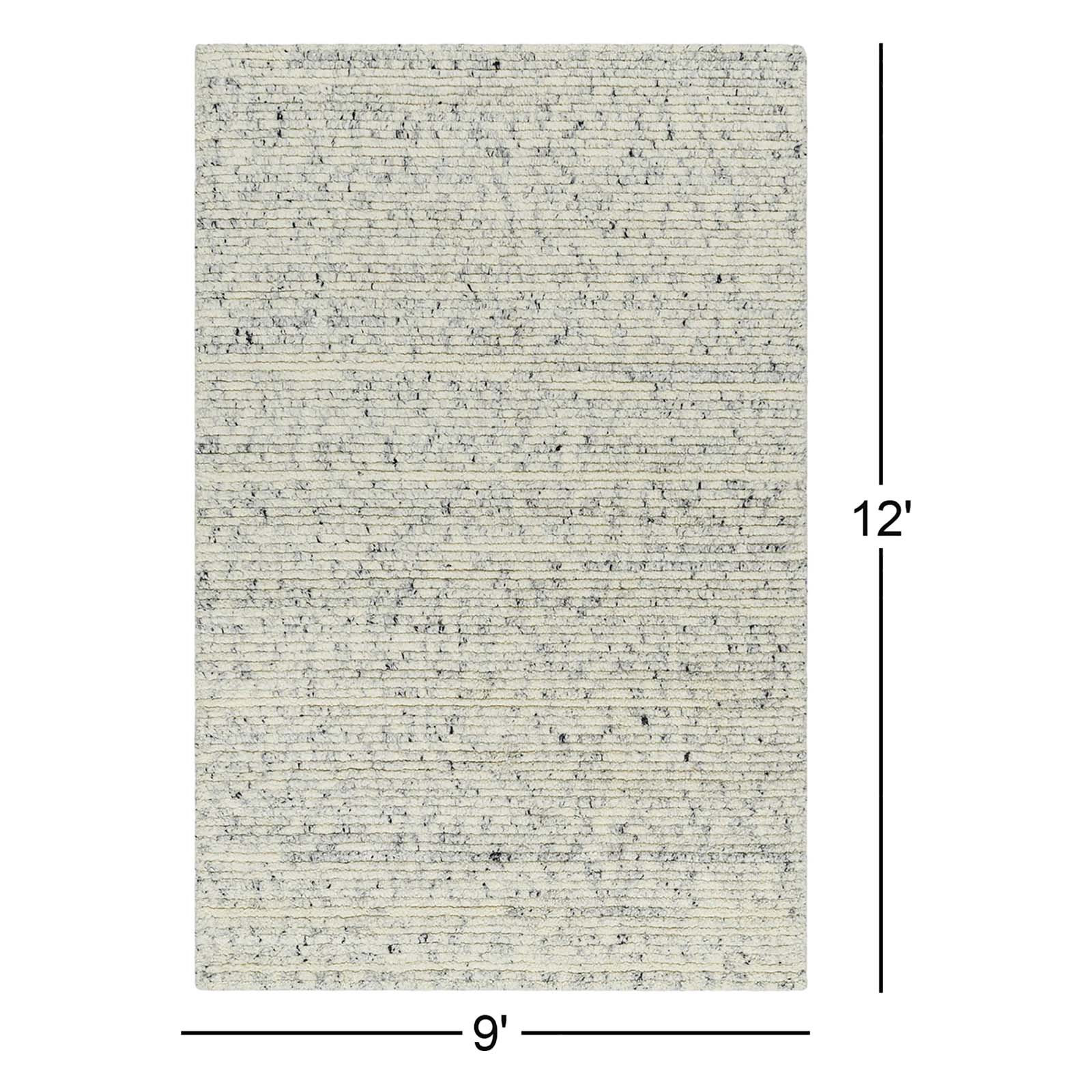 Morell Hand-Loomed Ash Wool Rug, Rectangle 9' x 12'