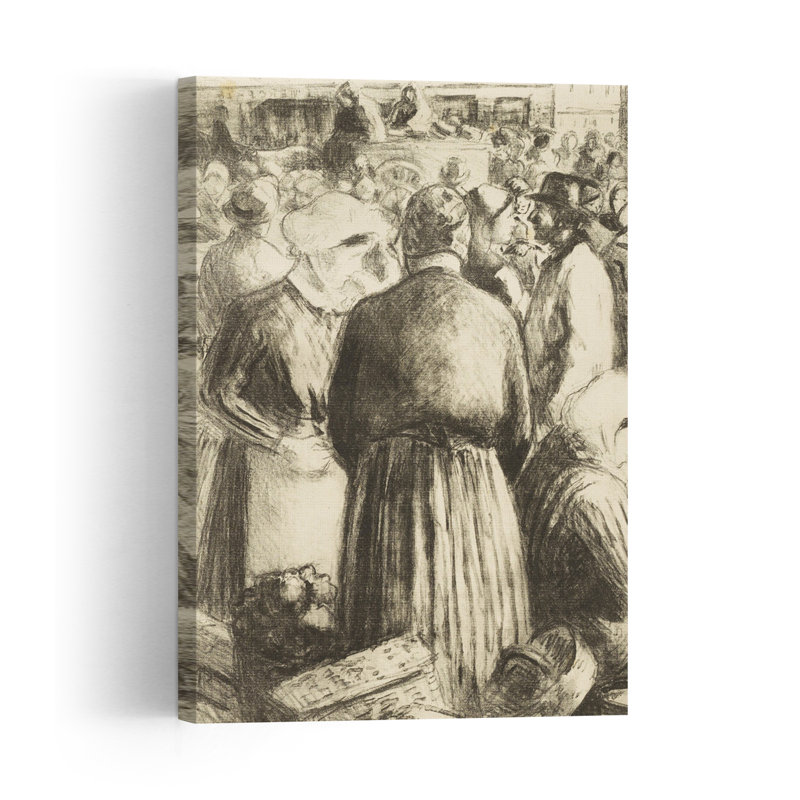 The Market At Pontoise, C.1895 Abstract Contemporary Wall Art Print, 45.72cm H x 30.48cm W