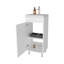 Meuble-lavabo pour salle de bain FM, MEUBLE, 1 porte, 2 tablettes de rangement, blanc-1982273411