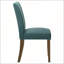 Ensemble de chaises d'appoint rembourrées bleu sarcelle Conifer, élégance moderne avec confort et soutien pour tout espace repas