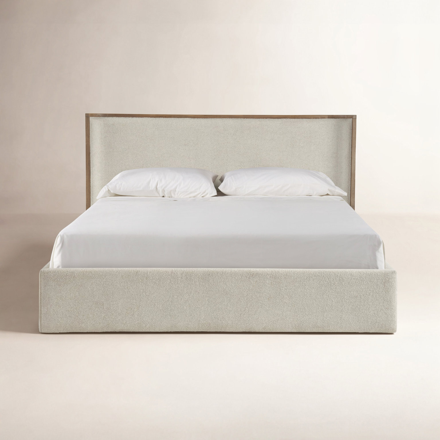 Caterina Storage Oak Bed, King, Skylark/Sheldon Ivory
