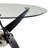 Donovan Black Glass Top Cross Leg Dining Table Seats 4