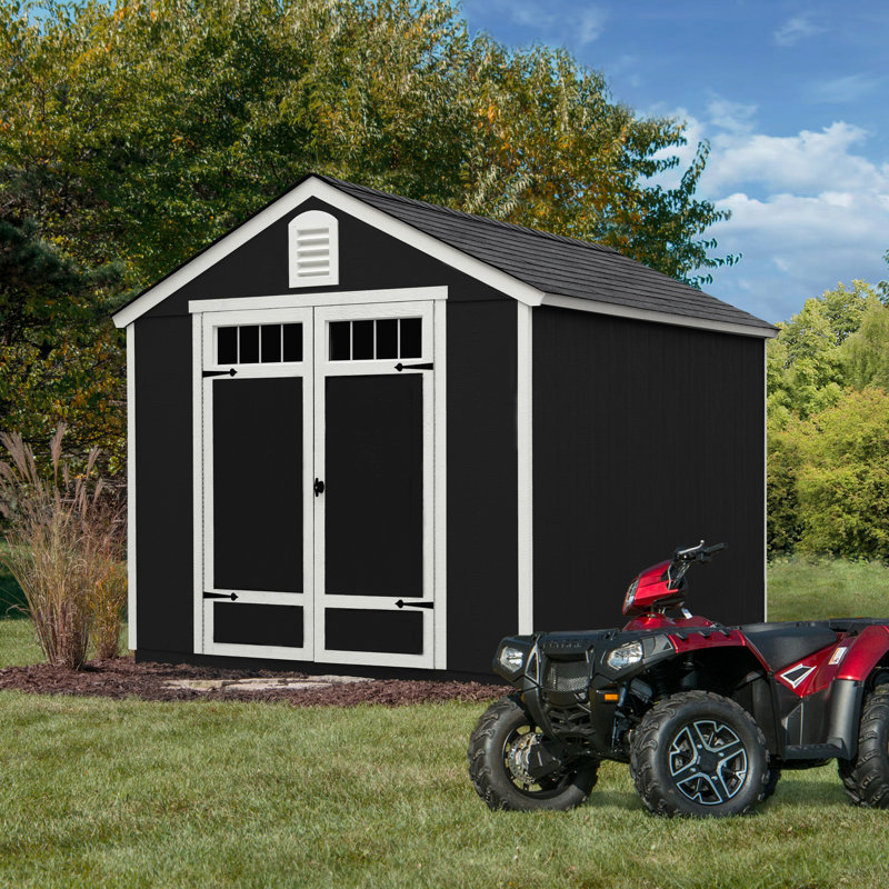 Greenbriar 8 ft. W x 10 ft. D Wood Storage Shed With Floor, Yes