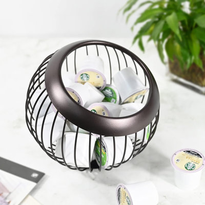 Panier de rangement pour comptoir de café brun