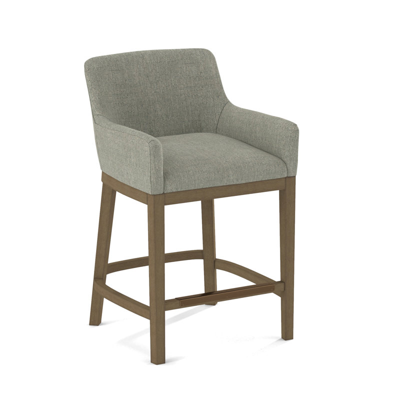 Upholstered Stool, Weathered Gray, Applause Bray