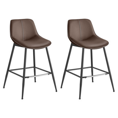 Borna Bar Stools Set of 2, Counter Height Bar Stools