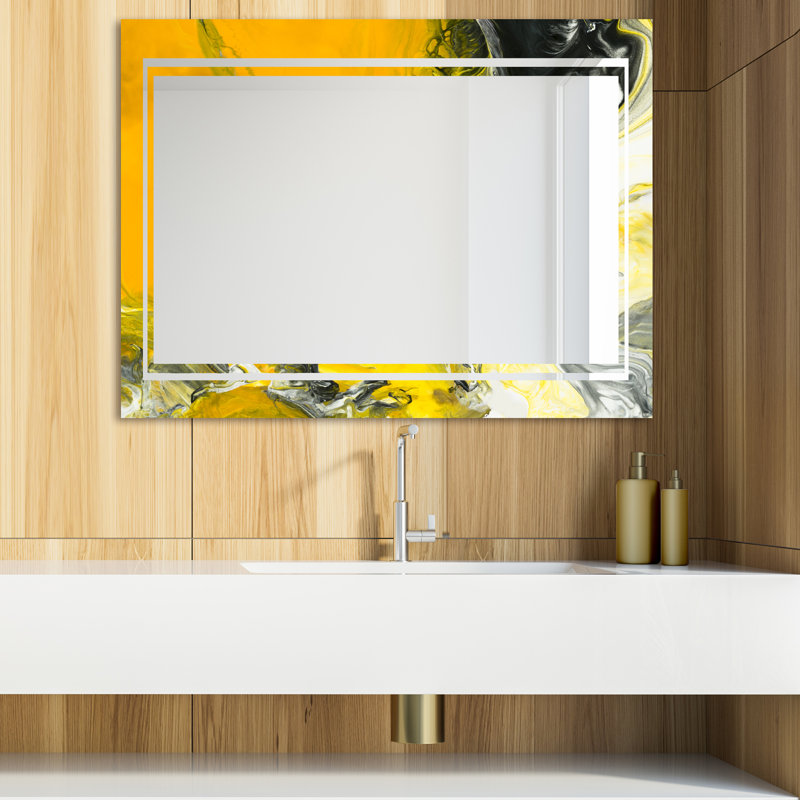 Miroir de salle de bain Glam, H 29,5 po x l 39,4 po, Marbré 15