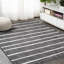 Tapis intérieur / extérieur noir / ivoire à rayures berbères Siegert-1120730492
