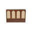 Grand lit escamotable, armoire-lit en bois de pin avec centrale électrique et panneau de décoration en rotin, noyer-376726208