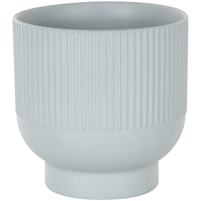 Ceramic Planter, 8.8" H x 8.6" W x 8.6" D, Blue