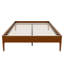 Structure de lit plateforme moderne et minimaliste en bois de bambou sec de 15 pouces de hauteur, avec support en lattes de bois, aucun sommier requis, assemblage facile-409049974-409049975
