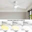 Ventilateur de plafond à DEL moderne de 52 pouces avec moteur à courant continu réversible à télécommande à 3 couleurs et 5 pales ABS pour la chambre à coucher-1353165244-1353165246