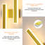44Cm Gold LED Acrylic Wall Sconce With Warm Light