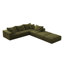 En forme de L pour des sièges confortables: revêtement en chenille, 6 coussins, rembourrage en mousse, salon et chambre à coucher, canapé modulaire sans assemblage requis:-1582750184