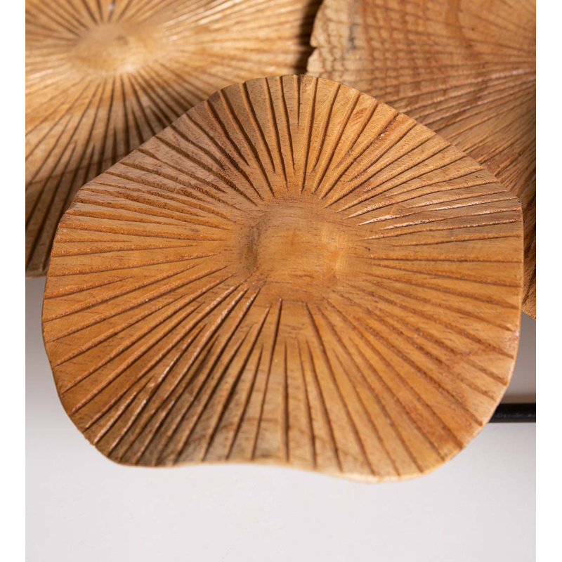 Décoration murale champignon en bois Artisan