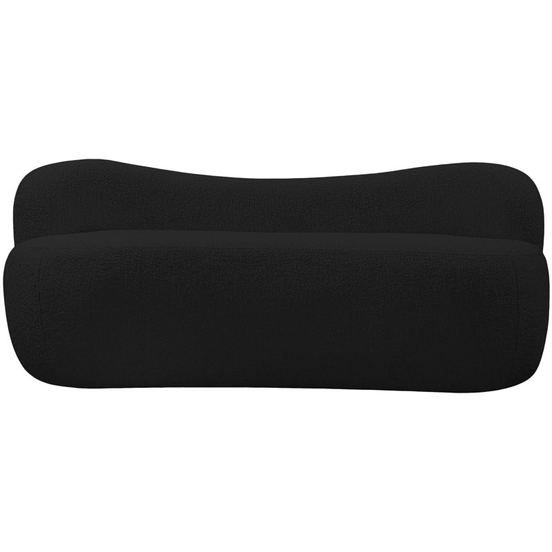 Jimmey Flair Boucle Fabric Bench, Black Boucle Fabric