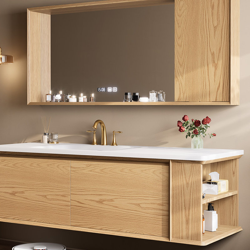 Modern stylish simple bathroom cabinet, Burlywood