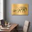 «Elephant Love» par Katrina Pete, art mural en métal doré, 24 po x 16 po-995253411