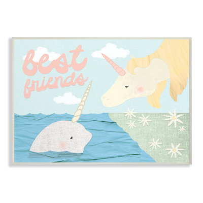 Art de collage narwhal et licorne best friends cohen