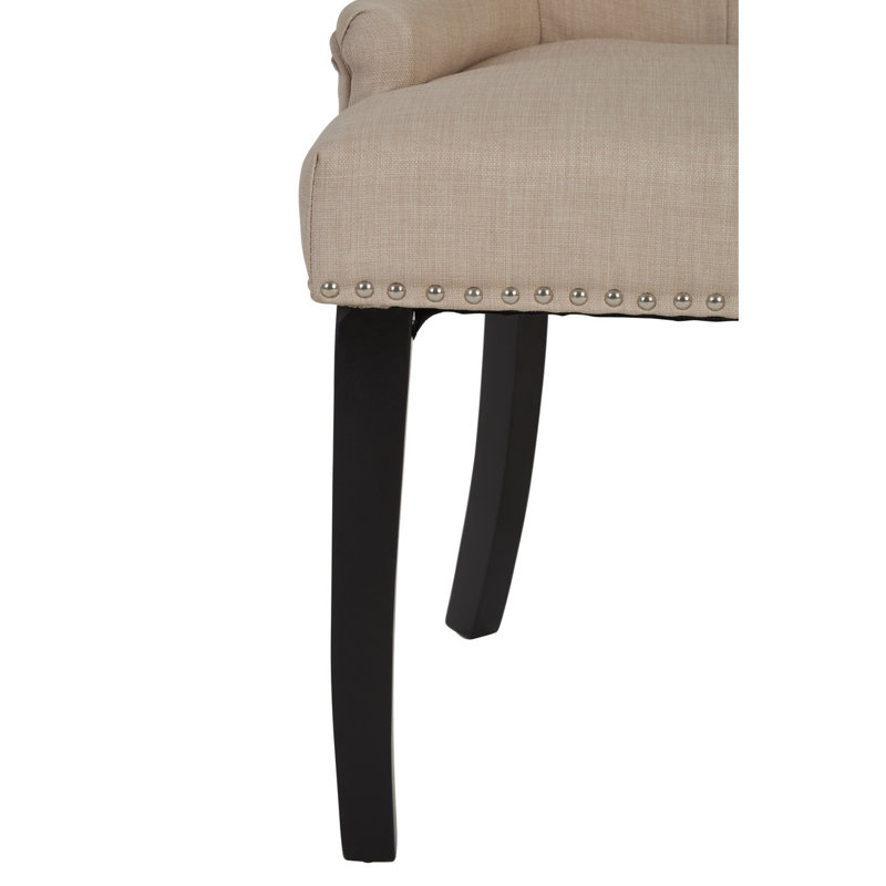 Kyra 49cm H Tufted Upholstered Side Chair, Natural