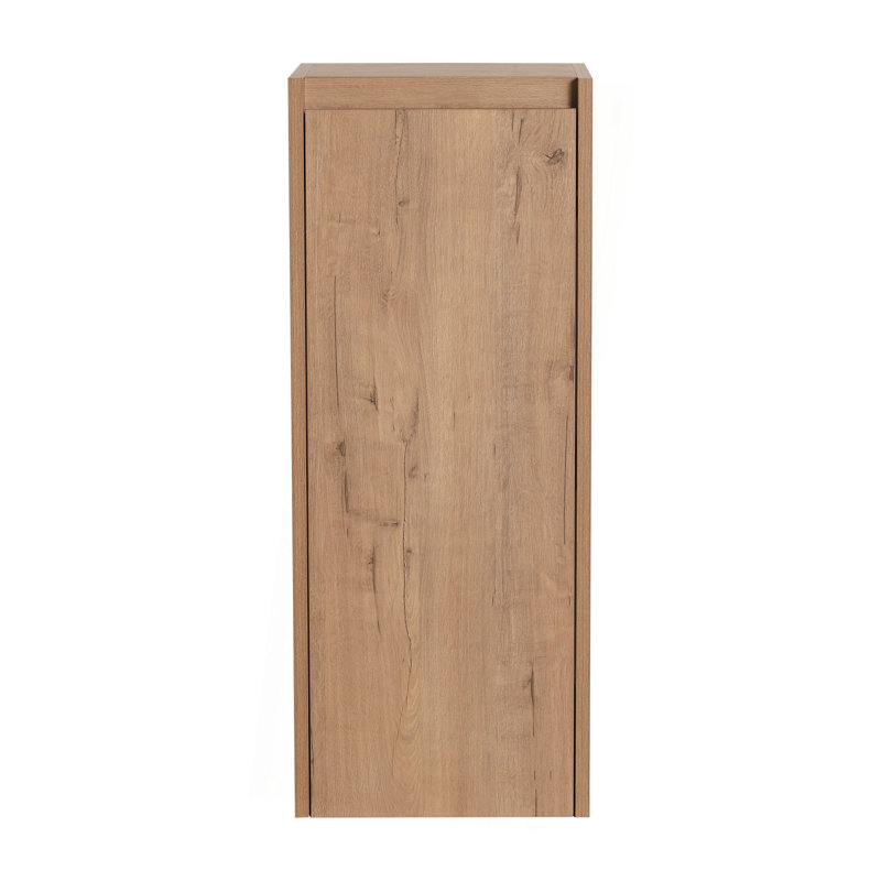12" Bathroom Side Cabinet,Soft Close Doors,Float Mounting Design,(KD-Packing), Imitative Oak
