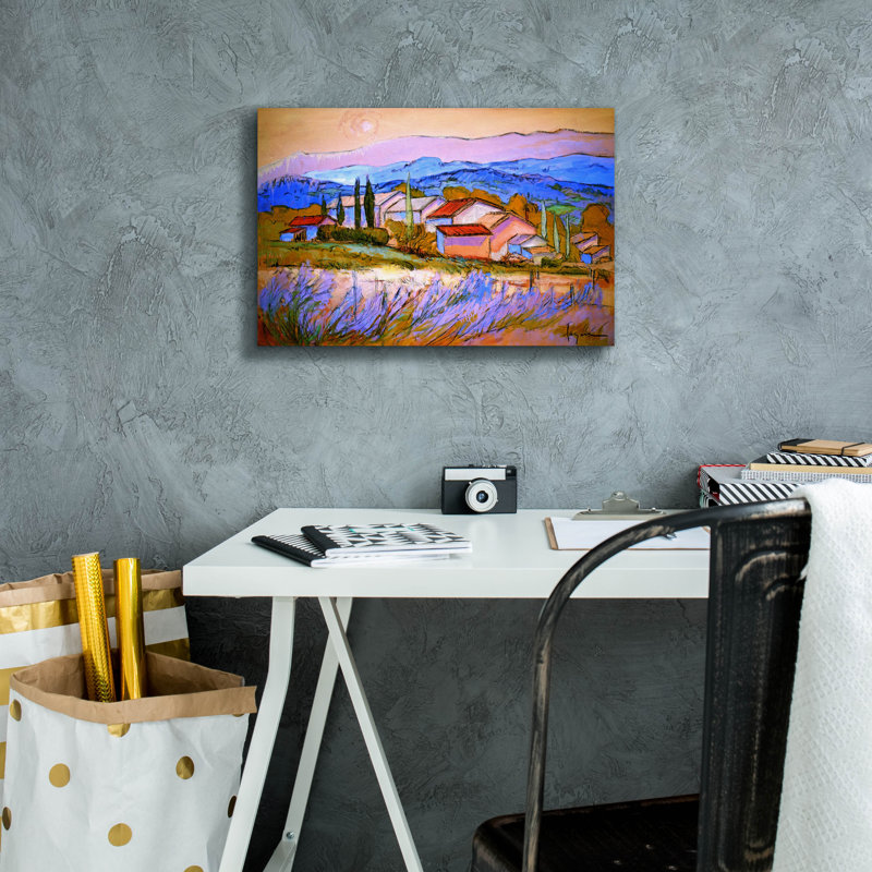  «Lavender Fields Provence 2» par Dorothy Fagan, art mural sur toile, 18 po x 12 po, H 12 po x l 18 po