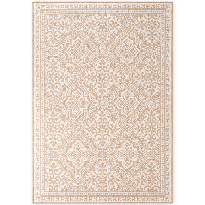 Rosel Indoor and Outdoor Rug Round by Hanse Home – Reversible Outdoor Rug, Flat Weave Weatherproof for Living Room, Balcony, Garden