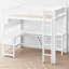 Lit mezzanine double avec bureau en L intégré, lumière DEL et station de charge-1533534290