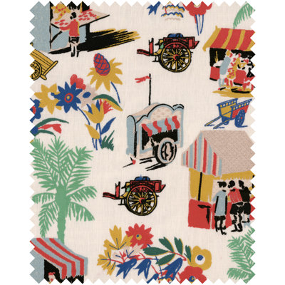 CARRETTO DEL CIBO Taupe Embroidered Fabric