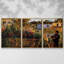 Monet, peinture dans son jardin à Argenteuil, reproduction sur toile 3 pièces-1501878753-1501878752