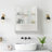 Glass Doors Modern Two-Door Wall Cabinet With Featuring Two-Tier Enclosed Storage, An Open Shelf, And Towel Rack