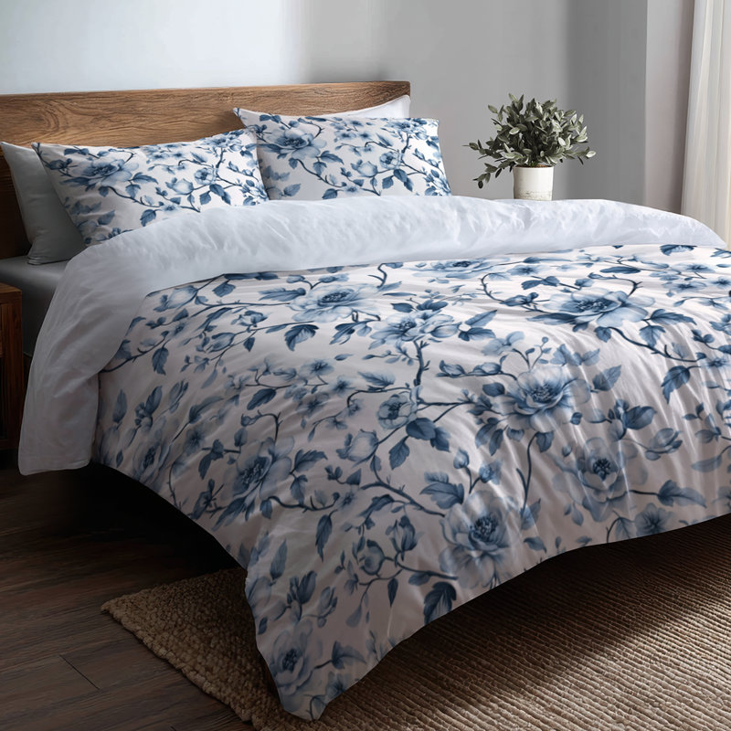 Ensemble de housse de couette et coussin décoratif French French Garden, Housse de couette très grand et 2 très grandes t