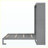 Full Size Murphy Wall Bed with Built-in Storage Shelves, Gray