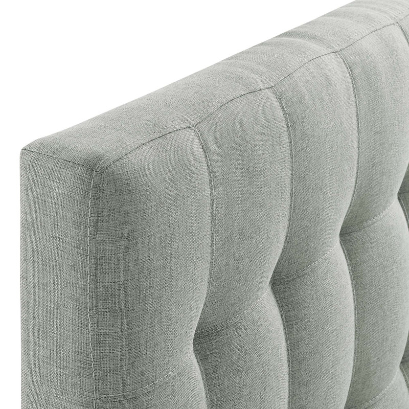Lily Upholstered Fabric Headboard, Gray, Twin