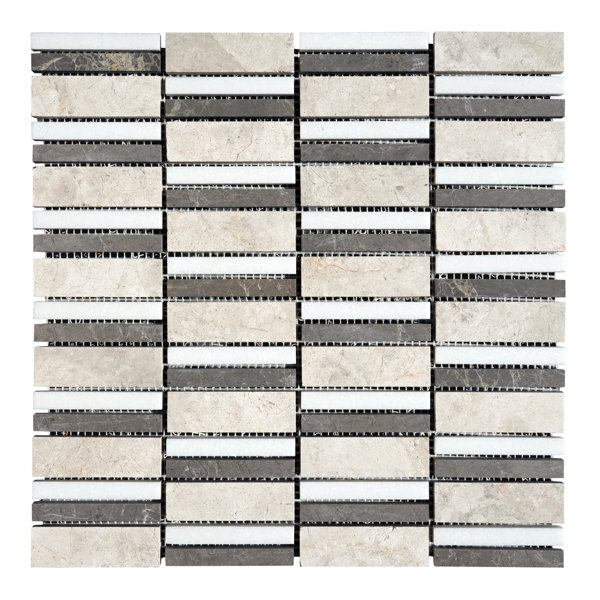 12" x 12" Marble Brick Mosaic Wall & Floor Tile
