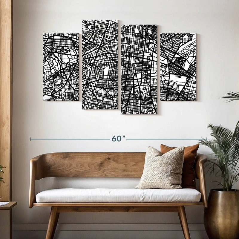Aliaz Mexico City Map, 32" H x 52" W