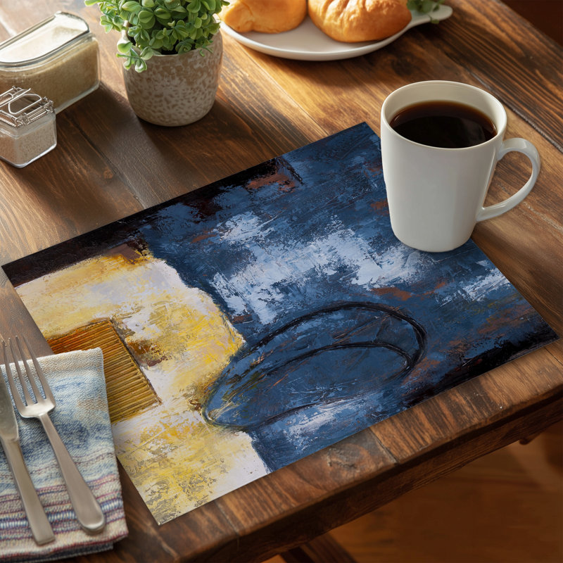 Abstract Art Numbers Placemat | Modern Bedroom Decor
