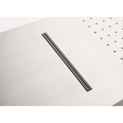 Brushed Nickel Wall Mounted Shower Head With Dual Waterfall & Rain Flow In Drops Spray