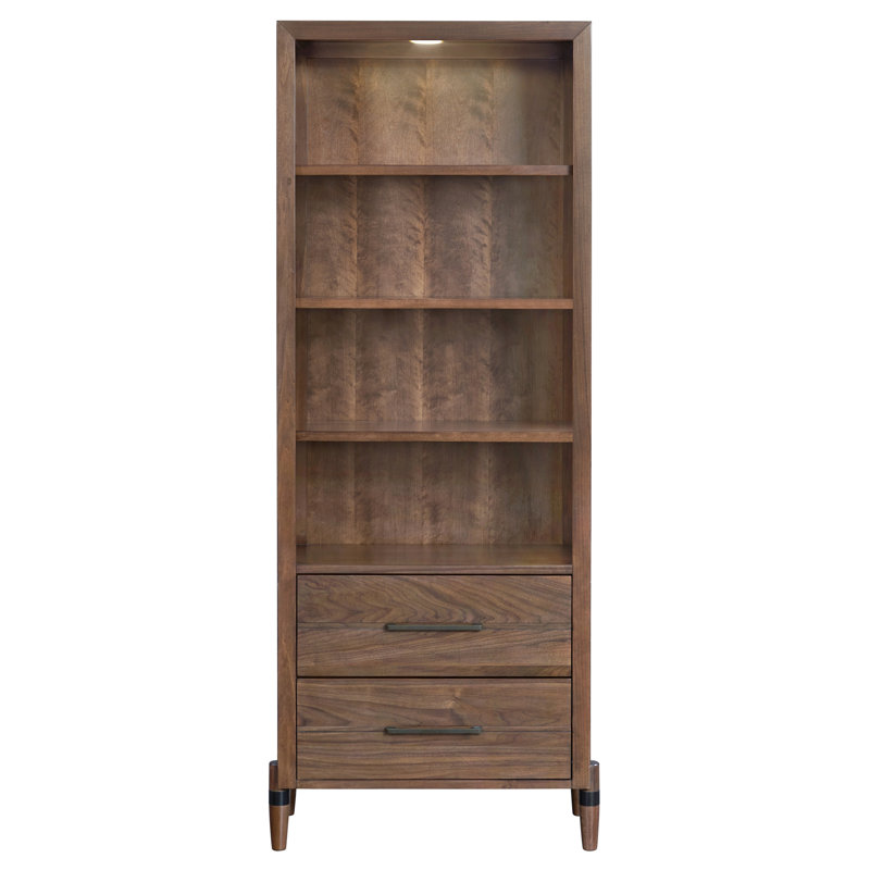 Bibliothèque Tranquility, assemblage minimal requis, finition noyer