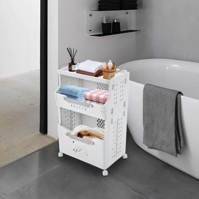 Étagère de salle de bain autoportante en plastique / acrylique Arrigo