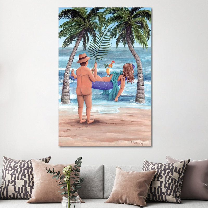 Palm Trees by Peter Adderley - Wrapped Canvas Gallery-Wrapped Canvas Giclée, 152.5 cm H x 101.5 cm W